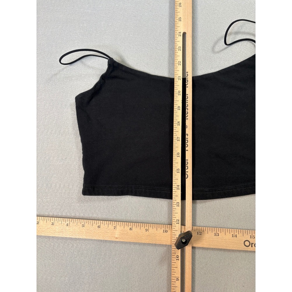 Aeropostale Seriously Soft Bungee Cami Black Cropped Tank Top Large - Picture 6 of 8